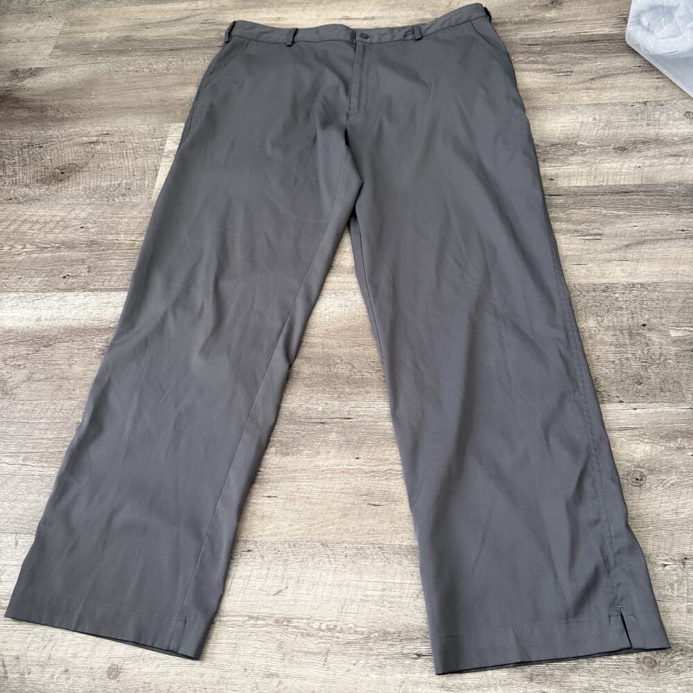 NIKE GOLF Pants Mens 38x32 Gray Dri-Fit Flat Front Stretch Lightweight